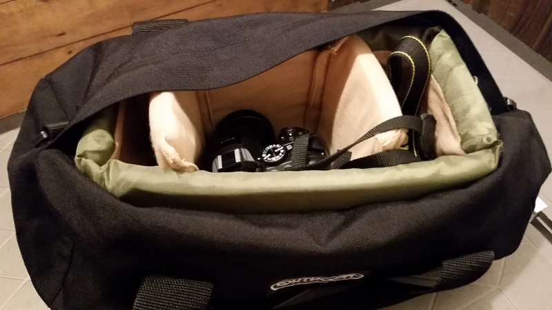Camera in extra small duffel bag