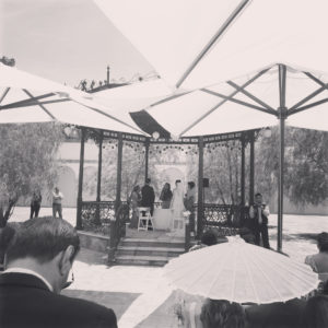 Civil ceremony on the gazebo