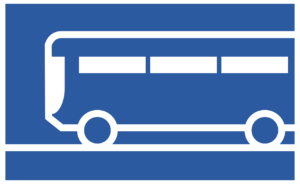 bus in blue