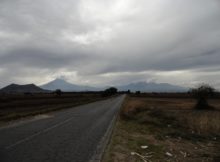 A dark highway in Mexico